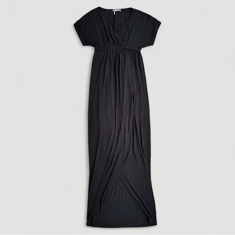 Tart Women's Maternity Dulcibella Cap Sleeve Tulip Hemline Black Maxi Dress XS